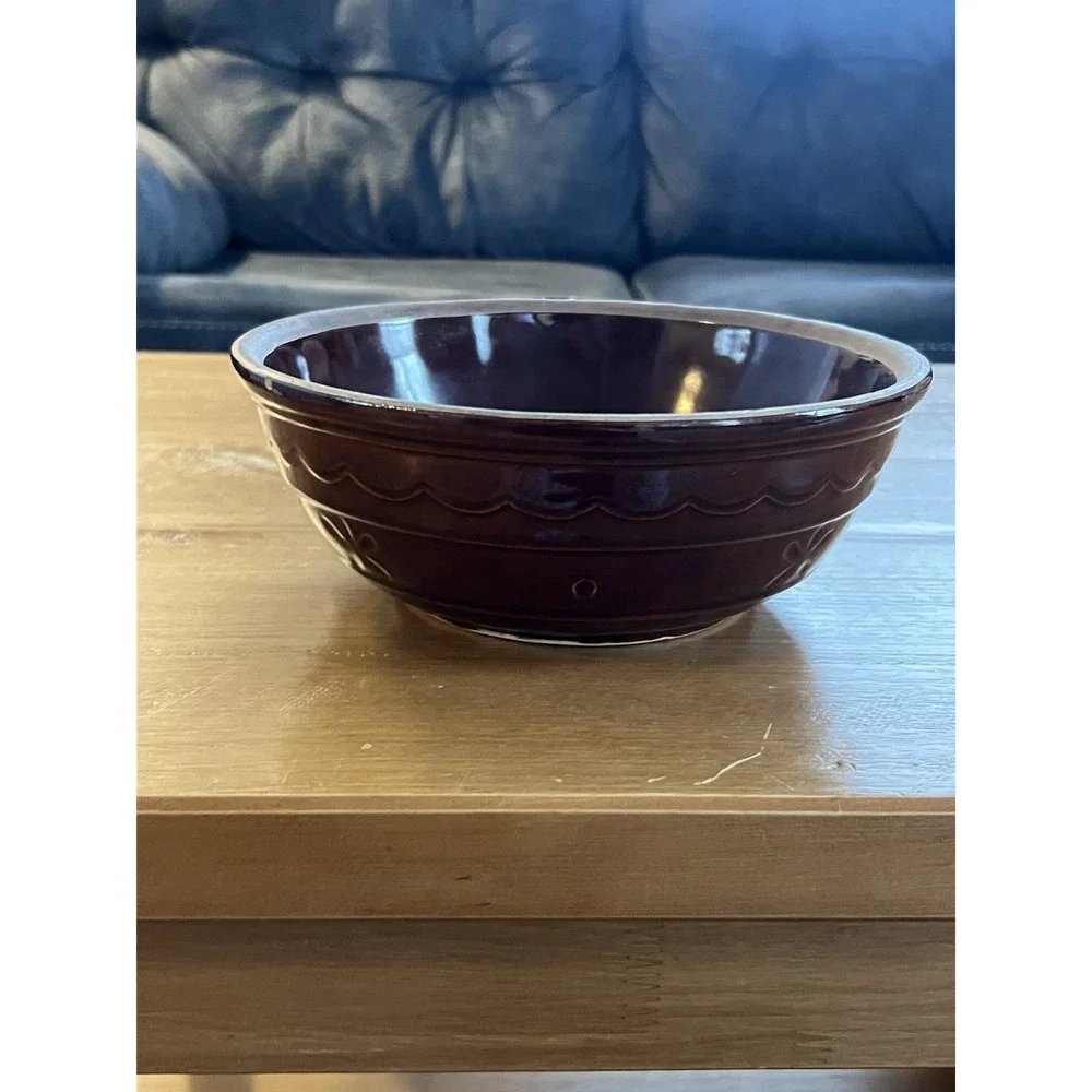 Vintage Marcrest‎ Brown Stoneware Handled Bowl Oven Proof USA Casserole Dish